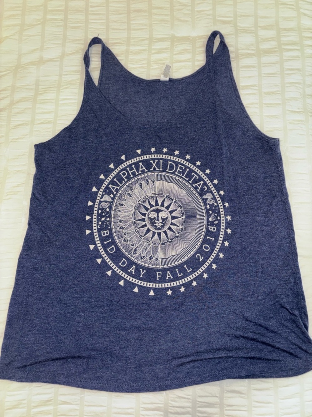 alpha xi bid day tank top